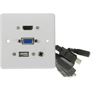 AV Link 122.395UK Nástěnná deska - HDMI, VGA, USB, 3,5mm Audio - Nástěnná deska AV Link 122.395UK Nástěnná deska - HDMI, VGA, USB, 3,5mm Audio - Nástěnná deska