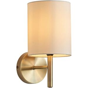 Endon Lighting Endon BRIO-1WBAB Antique Brass Wall Light with Cream Shade Endon Lighting Endon BRIO-1WBAB Antique Brass Wall Light with Cream Shade