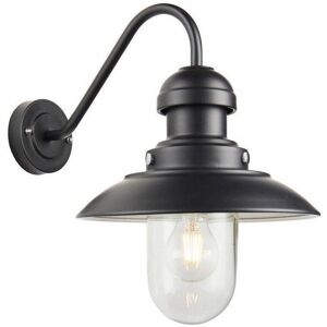 Netlighting Hereford Outdoor Wall Light - Large, Black, Dimmable, IP44 Netlighting Hereford Outdoor Wall Light - Large, Black, Dimmable, IP44