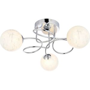 Endon Collection Lighting Delos 3 Light Multi Arm Glass Semi Flush Ceiling Lamp - Ceiling Lamp Endon Collection Lighting Delos 3 Light Multi Arm Glass Semi Flush Ceiling Lamp - Ceiling Lamp