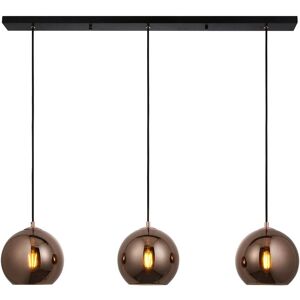 Endon Boli 3-Light Copper Mirrored Glass Ceiling Pendant Endon Boli 3-Light Copper Mirrored Glass Ceiling Pendant