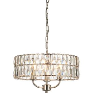 Lampe Suspendue de Plafond Endon Clifton 3 Lumières Nickel Brillant - Publicité Lampe Suspendue de Plafond Endon Clifton 3 Lumières Nickel Brillant - Publicité
