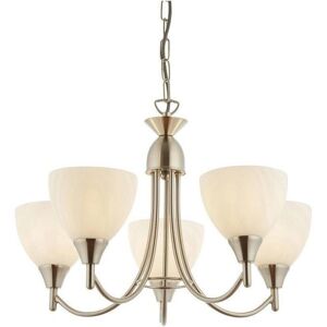 Endon Lighting Alton 5 Light Multi Arm Ceiling Pendant Satin Chrome - Modern Ceiling Light Endon Lighting Alton 5 Light Multi Arm Ceiling Pendant Satin Chrome - Modern Ceiling Light