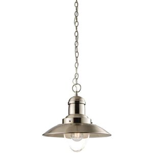 Endon Mendip - 1 Light Dome Ceiling Pendant - Satin Nickel - Ceiling Pendant Endon Mendip - 1 Light Dome Ceiling Pendant - Satin Nickel - Ceiling Pendant