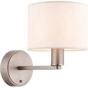 Netlighting Daley Vintage White Faux Silk Wall Light - Wall Light Netlighting Daley Vintage White Faux Silk Wall Light - Wall Light