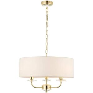 Endon Nixon Brass 3-Light Ceiling Pendant - Ceiling Lighting Endon Nixon Brass 3-Light Ceiling Pendant - Ceiling Lighting