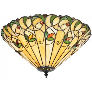 Interiors 1900 Jamelia Tiffany Glass Ceiling Light - Ceiling Light Interiors 1900 Jamelia Tiffany Glass Ceiling Light - Ceiling Light
