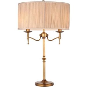 Interiors Stanford Antique Brass 2-Light Table Lamp - Table Lamp Interiors Stanford Antique Brass 2-Light Table Lamp - Table Lamp