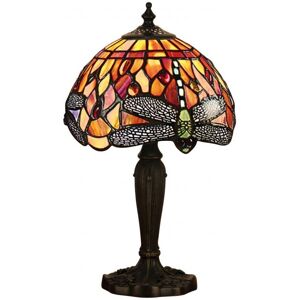 Interiors 1900 Lighting Dragonfly Flame - Table Lamp Dark Bronze, Red - E14 Interiors 1900 Lighting Dragonfly Flame - Table Lamp Dark Bronze, Red - E14