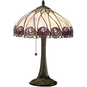 Interiors 1900 Lighting Hutchinson - Tiffany Glass Table Lamp - Dark Bronze - 58cm Interiors 1900 Lighting Hutchinson - Tiffany Glass Table Lamp - Dark Bronze - 58cm