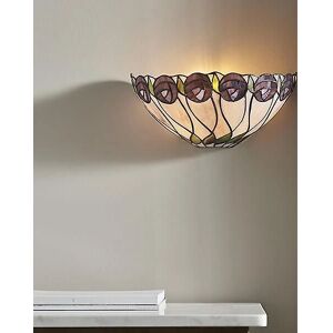 Interiors 1900 Hutchinson Wall Lamp - Tiffany Glass Dark Bronze - E14 Interiors 1900 Hutchinson Wall Lamp - Tiffany Glass Dark Bronze - E14