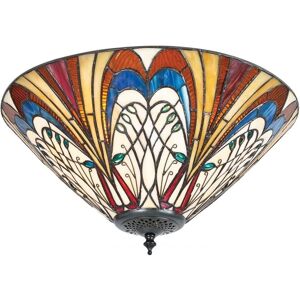 Interiors 1900 Hector Ceiling Light - Glass Metal - 2 Lights Interiors 1900 Hector Ceiling Light - Glass Metal - 2 Lights