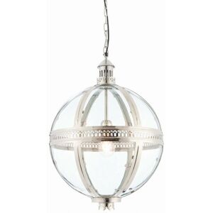 Endon Vienna - 1 Light Spherical Pendant Bright Nickel - Pendant Light Endon Vienna - 1 Light Spherical Pendant Bright Nickel - Pendant Light