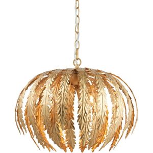 Netlighting Delphine Floral Leaves 3 Light Spherical Pendant Gold - Pendant Light Netlighting Delphine Floral Leaves 3 Light Spherical Pendant Gold - Pendant Light