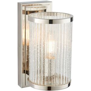 Endon Easton Wall Light - E14, Nickel, Ribbed Glass Endon Easton Wall Light - E14, Nickel, Ribbed Glass