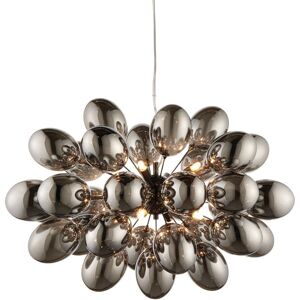 Netlighting Infinity Pendant Black Chrome Effect Plate & Smokey Mirror Effect Tinted Glass 8 Light Dimmable IP20 G9 Netlighting Infinity Pendant Black Chrome Effect Plate & Smokey Mirror Effect Tinted Glass 8 Light Dimmable IP20 G9