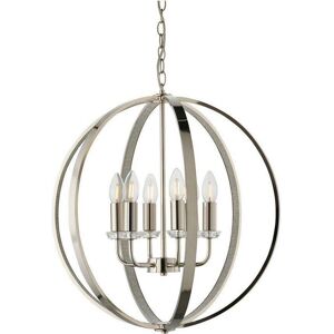 Endon Ritz 6 Light Ceiling Pendant Bright Nickel - Ceiling Pendant Light Endon Ritz 6 Light Ceiling Pendant Bright Nickel - Ceiling Pendant Light