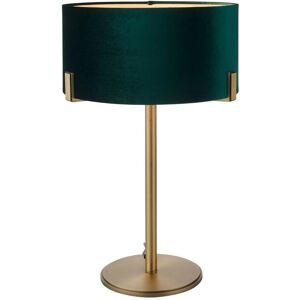Netlighting Hayfield Table Lamp - Antique Brass & Green Velvet - Table Lamp Netlighting Hayfield Table Lamp - Antique Brass & Green Velvet - Table Lamp
