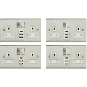 Deta - SD1288SSW - Slimline Twin - Electrical Socket Deta - SD1288SSW - Slimline Twin - Electrical Socket
