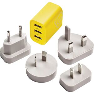 Go Travel Worldwide 3 Port USB-A Charger - Compact Travel Power Adapter Go Travel Worldwide 3 Port USB-A Charger - Compact Travel Power Adapter