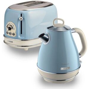 Ariete ARPK3 Retro Style Jug Kettle and 2 Slice Toaster Set - Blue - Kitchen Set Ariete ARPK3 Retro Style Jug Kettle and 2 Slice Toaster Set - Blue - Kitchen Set