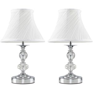 ValueLights Jaigier Silver Table Lamp Touch On/Off - Table Lamp ValueLights Jaigier Silver Table Lamp Touch On/Off - Table Lamp