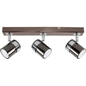 ValueLights Rosie Spotlight 3 Way Black Chrome Ceiling Bar Spotlight - Ceiling Spotlight ValueLights Rosie Spotlight 3 Way Black Chrome Ceiling Bar Spotlight - Ceiling Spotlight