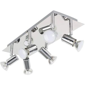 ValueLights Consul 6 Way Silver Ceiling Spotlight - Ceiling Light ValueLights Consul 6 Way Silver Ceiling Spotlight - Ceiling Light