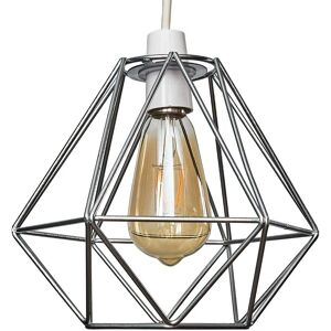 ValueLights Retro Style Chrome Metal Basket Cage Ceiling Pendant Light Shade - Pendant Light ValueLights Retro Style Chrome Metal Basket Cage Ceiling Pendant Light Shade - Pendant Light