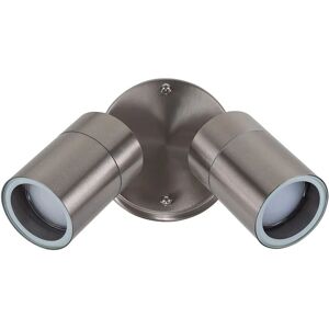 ValueLights Barrow Twin Twin Silver Wall Downlight - Wall Downlight ValueLights Barrow Twin Twin Silver Wall Downlight - Wall Downlight