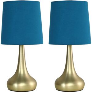 ValueLights Gold Teardrop Pair Table Lamps - Table Lamp ValueLights Gold Teardrop Pair Table Lamps - Table Lamp