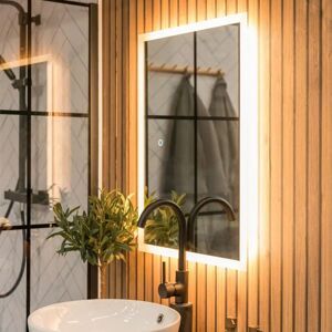 ValueLights IP44 Bathroom Mirror with Touch Control LED Light and Demister Pad - 50cm/70cm ValueLights IP44 Bathroom Mirror with Touch Control LED Light and Demister Pad - 50cm/70cm