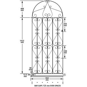 Burbage Regent Scroll Tall Garden Gate - Galvanised Steel Burbage Regent Scroll Tall Garden Gate - Galvanised Steel