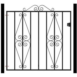 Burbage Stirling Scroll Garden Gate - 1067mm, 914mm High, Galvanised Burbage Stirling Scroll Garden Gate - 1067mm, 914mm High, Galvanised