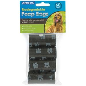 Ancol Biodegradable Refill Poop Bags - 60 Bags Ancol Biodegradable Refill Poop Bags - 60 Bags