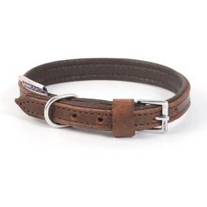 Ancol Heritage Vintage Leather Padded Collar - 45-54cm Sz 6 Ancol Heritage Vintage Leather Padded Collar - 45-54cm Sz 6