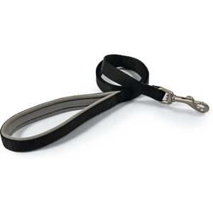 Ancol Viva Padded Nylon Dog Lead - Black - 1m - Weatherproof Ancol Viva Padded Nylon Dog Lead - Black - 1m - Weatherproof