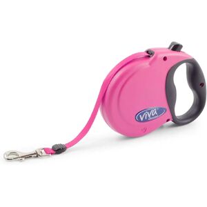 Ancol Viva Retractable Tape Lead - Raspberry - 5m - Medium (30kg) - Dog Lead Ancol Viva Retractable Tape Lead - Raspberry - 5m - Medium (30kg) - Dog Lead