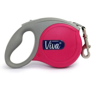 Ancol Viva Retractable Tape Lead - Raspberry - 5m - Large Ancol Viva Retractable Tape Lead - Raspberry - 5m - Large
