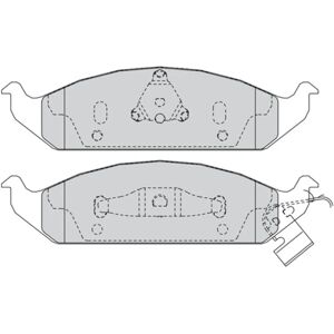 Ferodo FDB1254 Front Brake Pad Kit - Disc Brake, Wear Indicator, Chrysler/Dodge Ferodo FDB1254 Front Brake Pad Kit - Disc Brake, Wear Indicator, Chrysler/Dodge