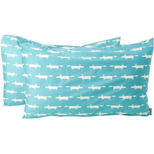 Scion Mr Fox Cotton Teal Pillowcase Pair - Pillowcase Scion Mr Fox Cotton Teal Pillowcase Pair - Pillowcase