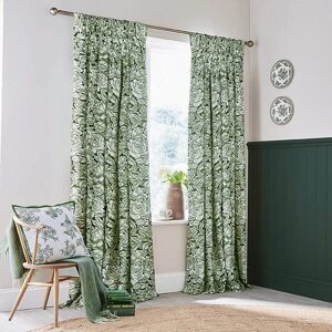 Burleigh Bedeck Hibiscus Green Curtains - Curtain Burleigh Bedeck Hibiscus Green Curtains - Curtain