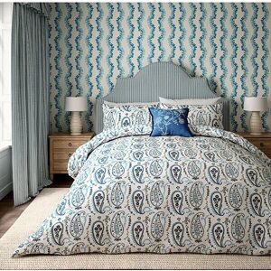 Sanderson Options Jamilia Cover Set - Double - Blue - Cover Set Sanderson Options Jamilia Cover Set - Double - Blue - Cover Set
