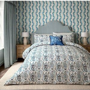 Sanderson Options Jamilia Blue Super King Bedding Set Sanderson Options Jamilia Blue Super King Bedding Set