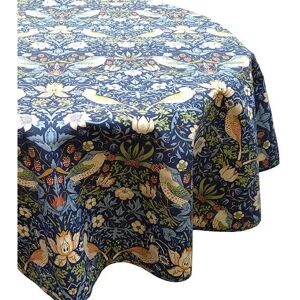 William Morris Navy Strawberry Thief Acrylic Tablecloth - Tablecloth William Morris Navy Strawberry Thief Acrylic Tablecloth - Tablecloth