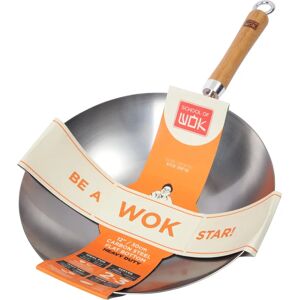 School of Wok Wok Star 12/30cm Carbon Steel Heavy Duty Wok - Wok School of Wok Wok Star 12/30cm Carbon Steel Heavy Duty Wok - Wok