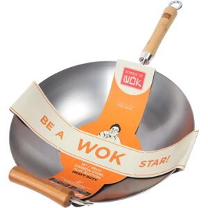 School of Wok Wok Star 14/35cm - Carbon Steel Heavy Duty Wok School of Wok Wok Star 14/35cm - Carbon Steel Heavy Duty Wok