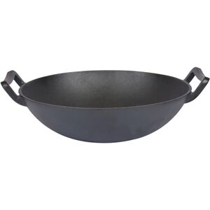 School of Wok Cast Iron Wok - 12/30cm, Durable, Non-stick School of Wok Cast Iron Wok - 12/30cm, Durable, Non-stick