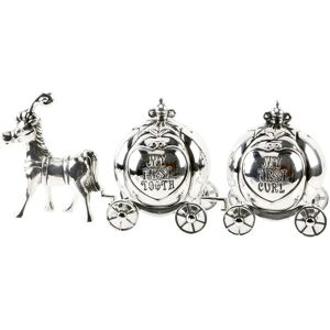 Widdop Silverplated Cinderella Carriage - First Tooth & Curl Keepsake Widdop Silverplated Cinderella Carriage - First Tooth & Curl Keepsake