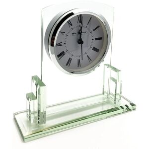 William Widdop Square Glass Mantel Clock - Roman Numerals & Hands William Widdop Square Glass Mantel Clock - Roman Numerals & Hands